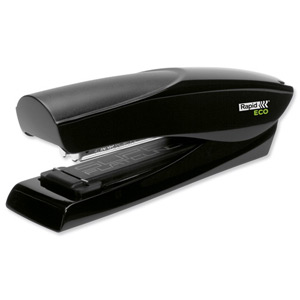 Rapid Eco Stapler Recycled Full Strip for No.24/6 26/6 Throat 85mm Capacity 25 Sheets Black Ref 24812301