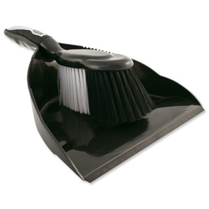 Bentley Dustpan and Brush Set Black and Chrome Ref HL8001/G