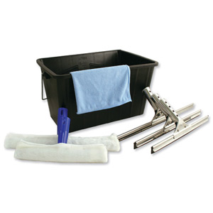 Bentley Window Cleaning Set 8 Piece Contains Cloth 15 Litre Bucket 3 Squeegees 3 Applicators Ref VZWC/SET