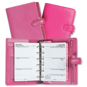 Filofax Personal Organiser for Breast Cancer Charity for Paper 81x120mm Pocket Pink Ref 026947