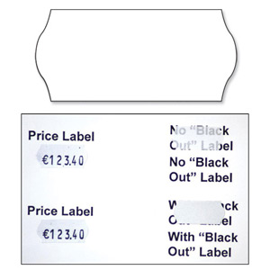 Avery Blackout Labels Price Gun 1 Line 12x26mm 1500 per Roll White Ref BO1226WE [Pack 10]