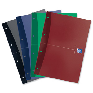 Oxford Office Refill Pad Sidebound Perforated Punched Ruled 200pp 90gsm A4 Assorted Ref N002112 [Pack 5]