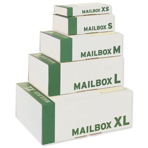 Smartbox Mailbox Mailing Carton Easy Assemble S White 250x175x80mm Ref 141311195 [Pack 20]