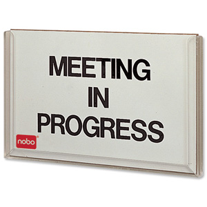 Nobo Meeting Indicator Sign Double-sided Drywipe with Marker Ref 35531508