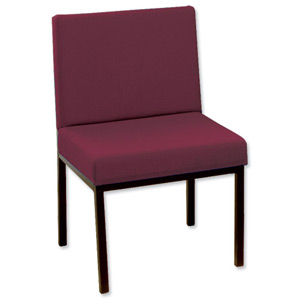 Trexus Reception Chair Traditional Metal Deep-cushioned W520xD660xH790mm Burgundy