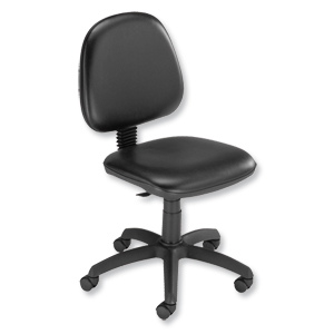 Trexus Operator Chair Vinyl Medium Back H330mm W460xD430xH480-610mm Black