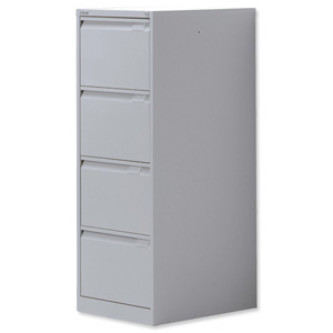 Bisley BS4E Filing Cabinet 4-Drawer H1321mm Silver Ref 1643-55