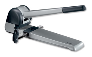 Leitz 5182 Super Punch Heavy-duty 2-Hole Long-handled Capacity 250x 80gsm Black and Grey Ref 51820184