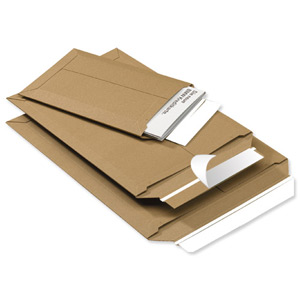 Smartbox Brown Card Envelope Dual-seal System 450gsm W285xD365xH30 B4 Ref 140435102 [Pack 25]