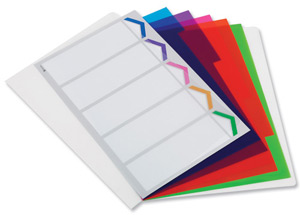 Rexel Binding Divider Set with Dividers 5-Part Translucent and 2x Covers A4 Clear Ref 2101323E