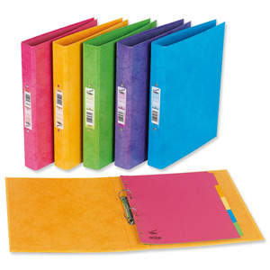 Concord Contrast Ring Binder Laminated O-Ring and Dividers Capacity 25mm A4 Sunflower Ref 82198 [Pack 10]