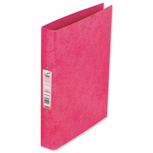 Concord Contrast Ring Binder Laminated 2 O-Ring Capacity 25mm A4 Raspberry Ref 82201 [Pack 10]