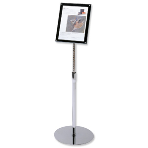 Sign Holder with Bevel Magnetic Cover Floor Standing Heavyweight A4