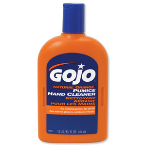 Gojo Natural Orange Hand Cleaner Grease-removing with Pumice Particles and Aloe 414ml Ref N07150
