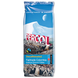 Percol Fairtrade Columbia Decaffeinated Ground Coffee Medium Roasted 227g Ref A07358