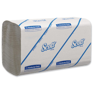 Scott Performance Hand Towels Interfold Single Ply Sheet 212x215mm White Ref 6679 [Box 3750]
