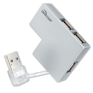 Compucessory Mini Hub USB 2.0 Maximum Speed 480Mbps 4 Port Ref CCS10326UK