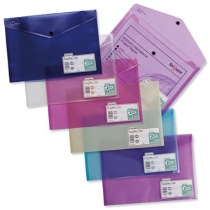 Snopake Polyfile Lite Wallet File Polypropylene Durable A4 Assorted Ref 15411 [Pack 5]