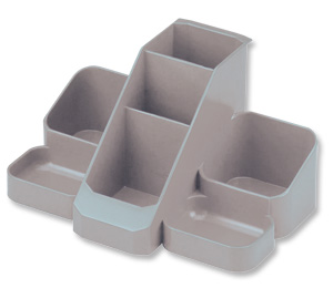 Avery Basics Desk Tidy 7 Compartments W164xD116xH85mm Light Grey Ref 1137LGRY