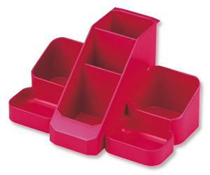 Avery Basics Desk Tidy 7 Compartments W164xD116xH85mm Red Ref 1137RED