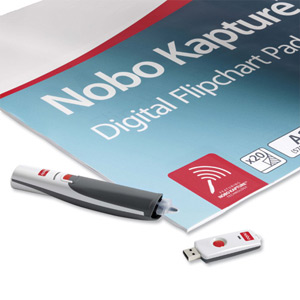 Nobo Kapture Digital Flipchart Starter Kit 20-sheet Pad Digital Bluetooth Pen Ref 1902589