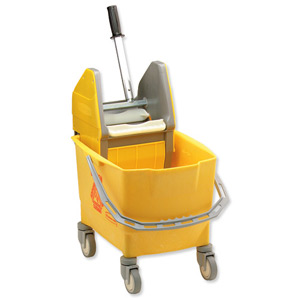 Rubbermaid Combo Bravo Mop Bucket and Wringer Lightweight 4 Plastic Castor Wheels Ref 01221