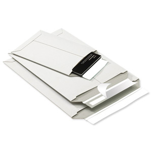 Smartbox White Card Envelope Dual-seal 450gsm 285x365x30 B4 Ref 140454102 [Pack 25]