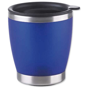 Emsa City Cup Vacuum Insulated Stainless Steel Liner 0.2 Litre Blue Ref 504842