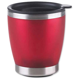 Emsa City Cup Vacuum Insulated Stainless Steel Liner 0.2 Litre Red Ref 504843