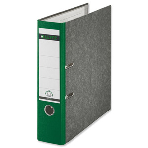 Leitz Standard Lever Arch File 80mm Spine A4 Green Ref 1080-55 [Pack 10]