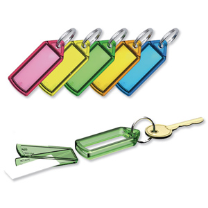 Key Hanger Sliding with Fob Label Small Assorted [Pack 100]