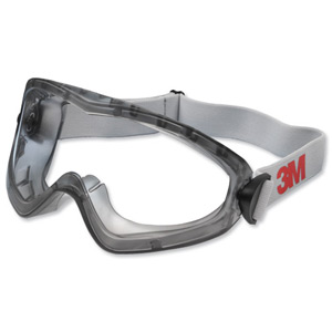 3M Safety Goggles Splash Proof Dust Resistant Anti-Mist Scratch Resistant Fully Adjustable Ref 2890S