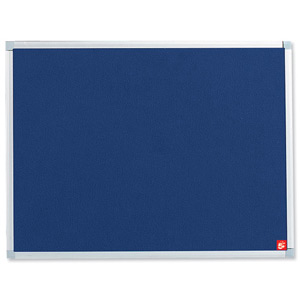 5 Star Noticeboard with Fixings and Aluminium Trim W900xH600mm Blue