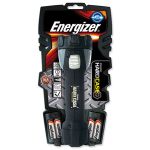 Energizer Hardcase Pro 4AA Torch 4 Super Bright LEDs 30hr Weatherproof Shatterproof Lens Ref 630060