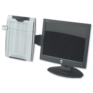 Fellowes Office Suites Monitor Mount Copyholder with Adjustable Tilt and Movable Line Guide Ref 8033301