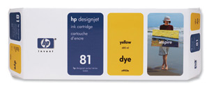 Hewlett Packard [HP] No. 81 Inkjet Dye Cartridge 680ml Yellow Ref C4933A