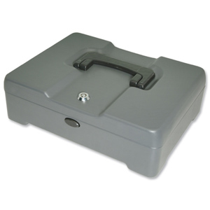 Cash Manager Security Box 8 Compartments and Coin Counter Tray Mercury