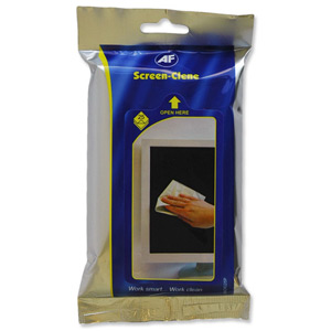 AF Screen-Clene Wipes Flatpack 25 Wipes Ref SCR025P