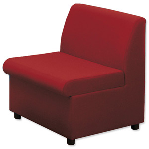 Trexus Modular Reception Chair Fully Upholstered Seat W590xD500xH420mm Burgundy