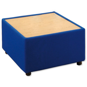 Trexus Modular Reception Table with Upholstered Sides W620xD620xH370mm Blue