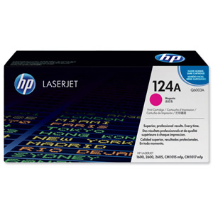 Hewlett Packard [HP] No. 124A Laser Toner Cartridge Page Life 2000pp Magenta Ref Q6003A Ident: 816A