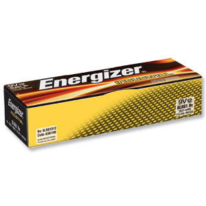 Energizer Industrial Battery Long Life 6LR61 9V Ref 636109 [Pack 12]