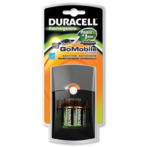 Duracell GoMobile Battery Charger for Car Adaptor or USB with 4x AA Active Charge Ref 75057148