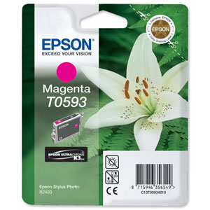 Epson T0593 Inkjet Cartridge Lilly Magenta Ref C13T05934010 Ident: 804A