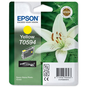 Epson T0594 Inkjet Cartridge Lilly Yellow Ref C13T05944010 Ident: 804A