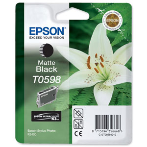 Epson T0598 Inkjet Cartridge Lilly Medium Black Ref C13T05984010 Ident: 804A