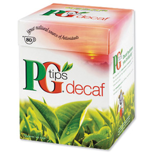 PG Tips DCaf Tea Bags Decaffeinated Ref A04101 [Box of 80]