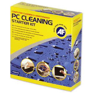 AF PC Starter Kit of Sachets LensClene Screenclene Ultraclene and Keyboard Cleaner Ref PCSK000