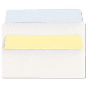 Avery NoteTab Repositionable Write-on Tabs 76x38mm Pastel Blue Yellow Ref 8354 [Pack 16]