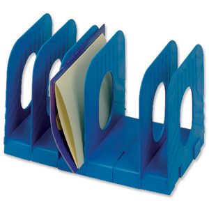 Avery Mainline Systemrack Book Rack Extendable 6 Sections W304xD183xH193mm Blue Ref 66MLBLUE